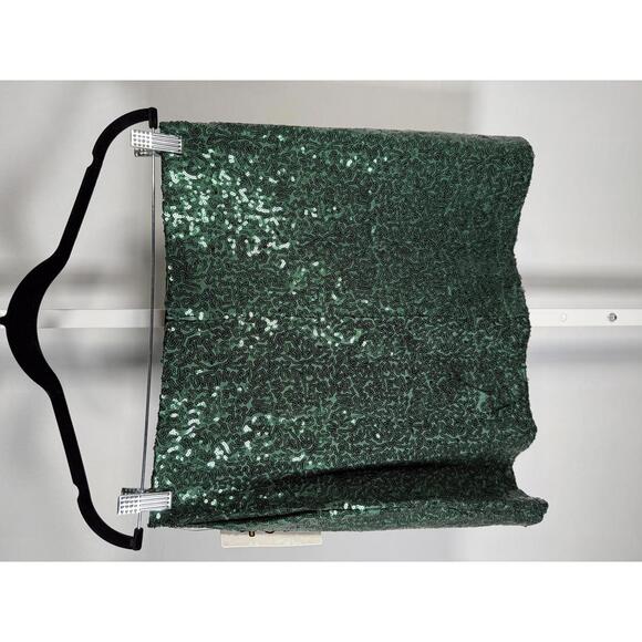 NWT Tipsy Elves Dark Green Sequin Skirt Size Large - Picture 3 of 6